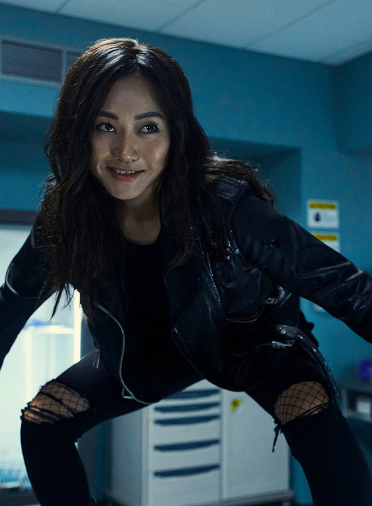 Harpoon Kimiko Miyashiro Inspired Black Leather Jacket - The Boys Style