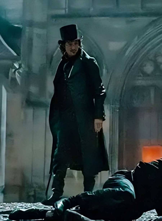 Harpoon Edmond Dantes Inspired Black Real Leather Coat - The Count of Monte-Cristo 2024 Style