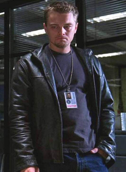 Harpoon William Costigan Jr Inspired Black Leather Jacket - The Departed Style