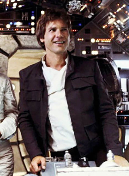 Harpoon Han Solo Inspired Black Rea Leather Leather Jacket - The Empire Strikes Back Style