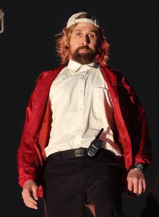 Harpoon Colt Seavers Inspired Red Leather Jacket - The Fall Guy 2024 Style