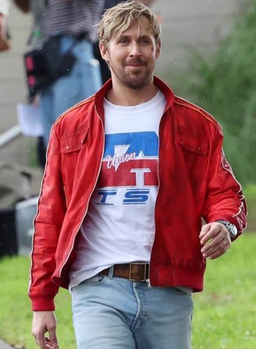 Harpoon Colt Seavers Inspired Red Cotton Jacket - The Fall Guy 2024 Style