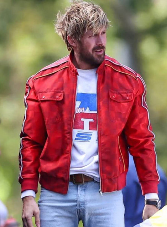 Harpoon Colt Seavers Inspired Red Cotton Jacket - The Fall Guy 2024 Style