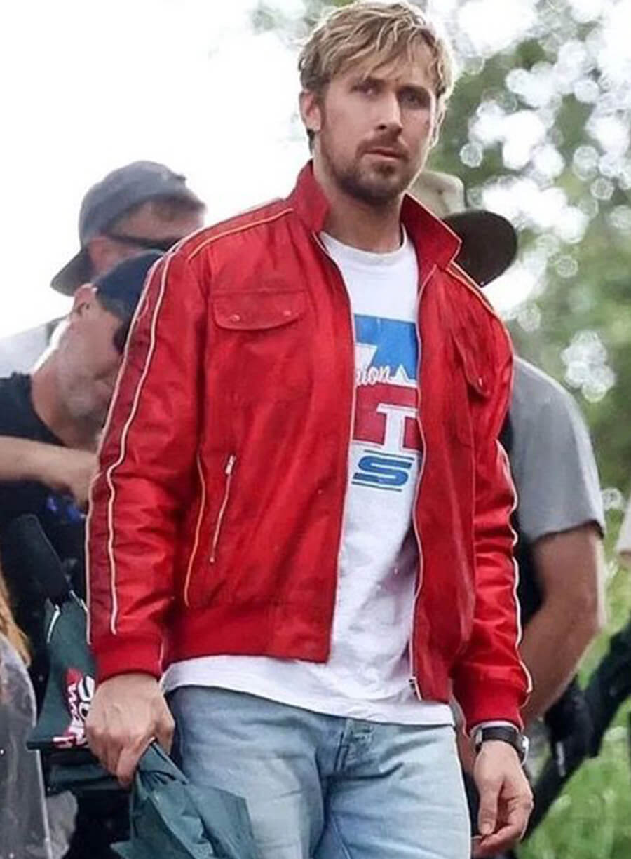 Harpoon Colt Seavers Inspired Red Cotton Jacket - The Fall Guy 2024 Style