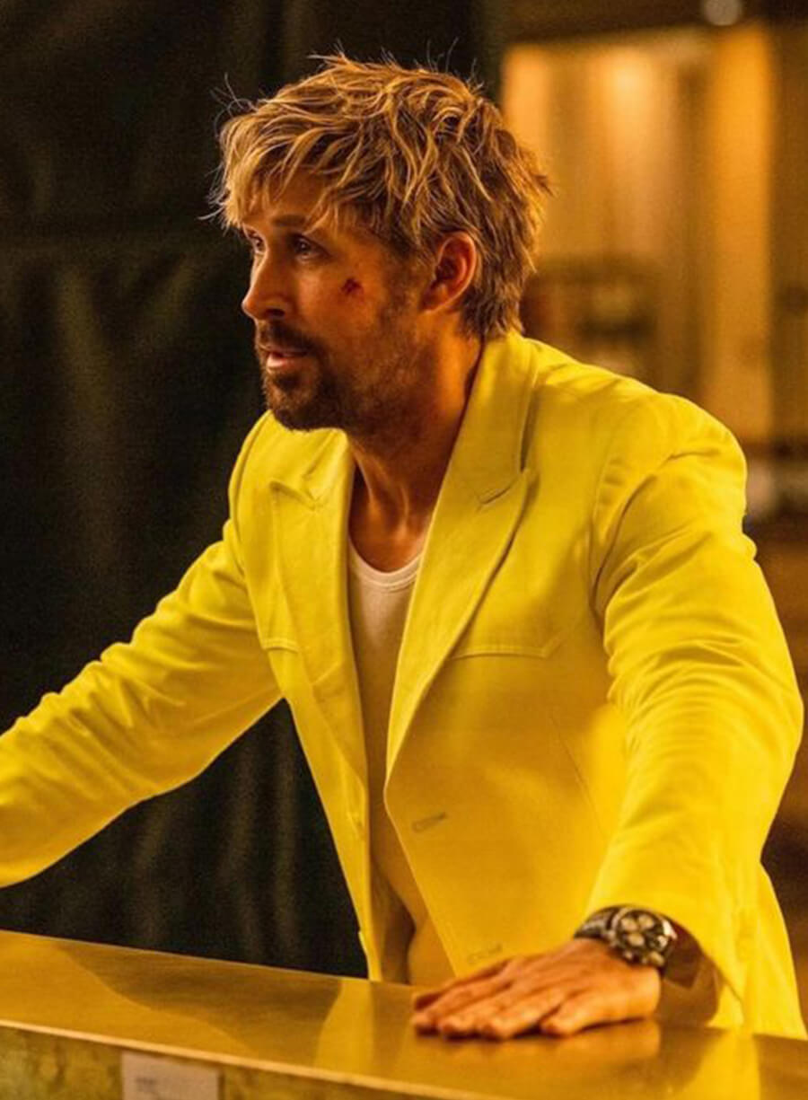 Harpoon Colt Seavers Inspired Yellow Leather Jacket - The Fall Guy 2024 Style