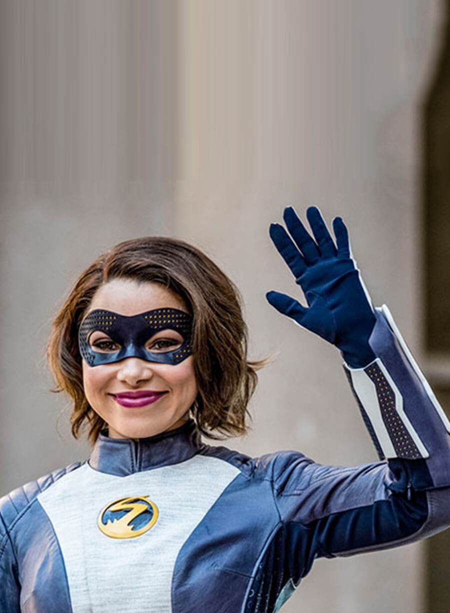 Harpoon Nora West-Allen Inspired Blue Leather Jacket - The Flash S05 Style