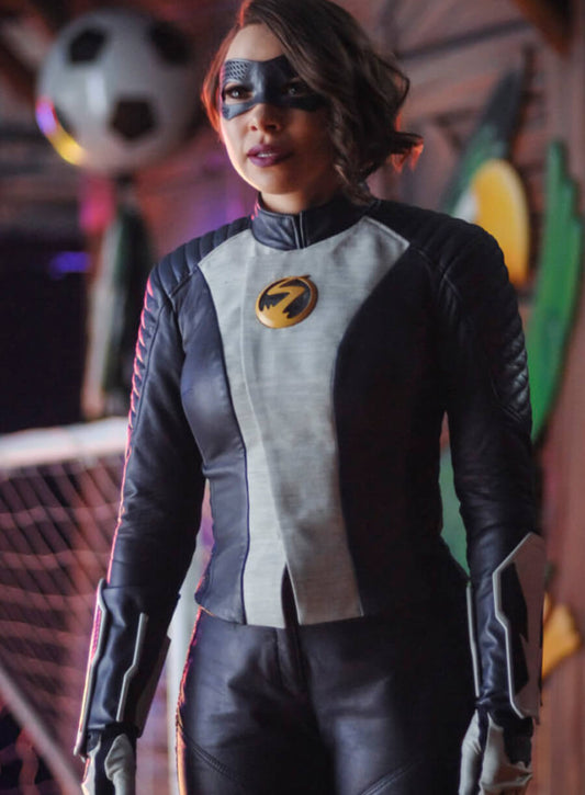 Harpoon Nora West-Allen Inspired Blue Leather Jacket - The Flash S05 Style