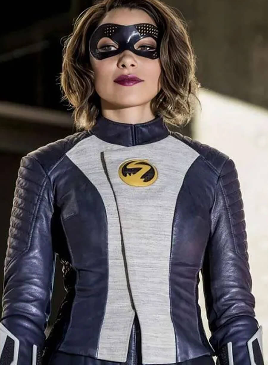 Harpoon Nora West-Allen Inspired Blue Leather Jacket - The Flash S05 Style