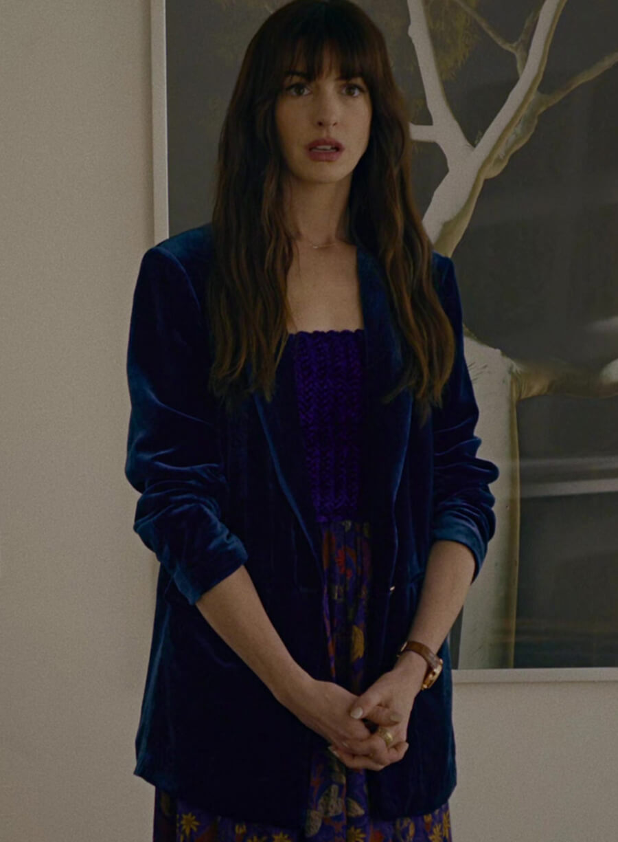Harpoon Sol�ne Inspired Blue Velvet Leather Jacket - The Idea Of You 2024 Style