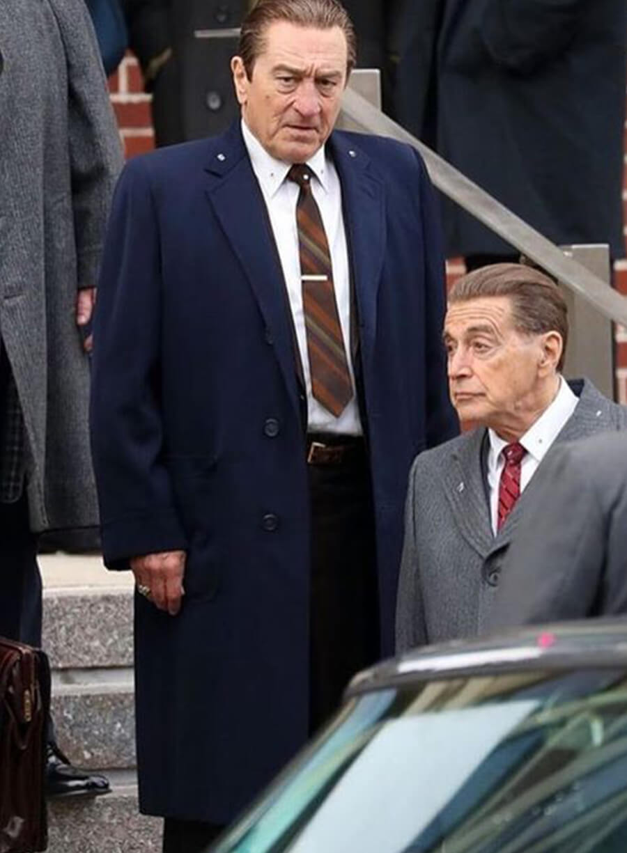 Harpoon Frank Sheeran Inspired Blue Coat - The Irishman Style