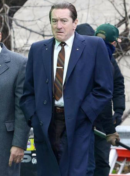 Harpoon Frank Sheeran Inspired Blue Coat - The Irishman Style