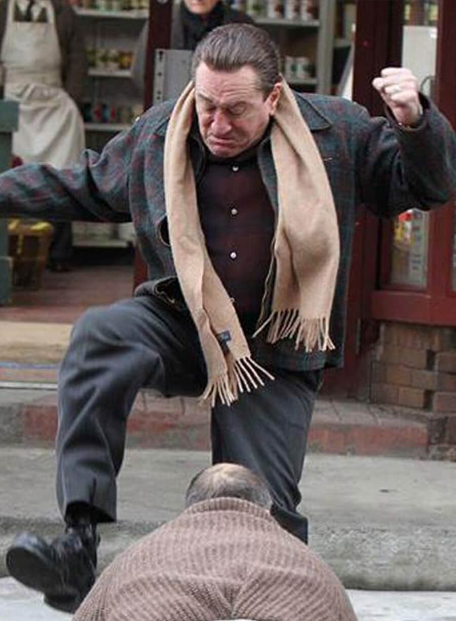Harpoon Frank Sheeran Inspired Black Wool Jacket - The Irishman Style