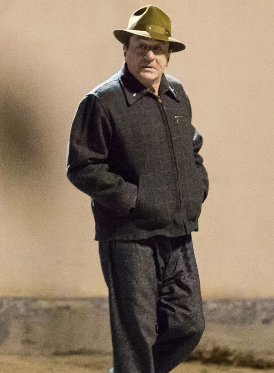 Harpoon Frank Sheeran Inspired Black Wool Jacket - The Irishman Style