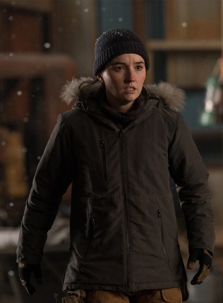 Harpoon Abby Anderson Inspired Black Polyester Cotton Hooded Jacket - The Last of Us 2 Style