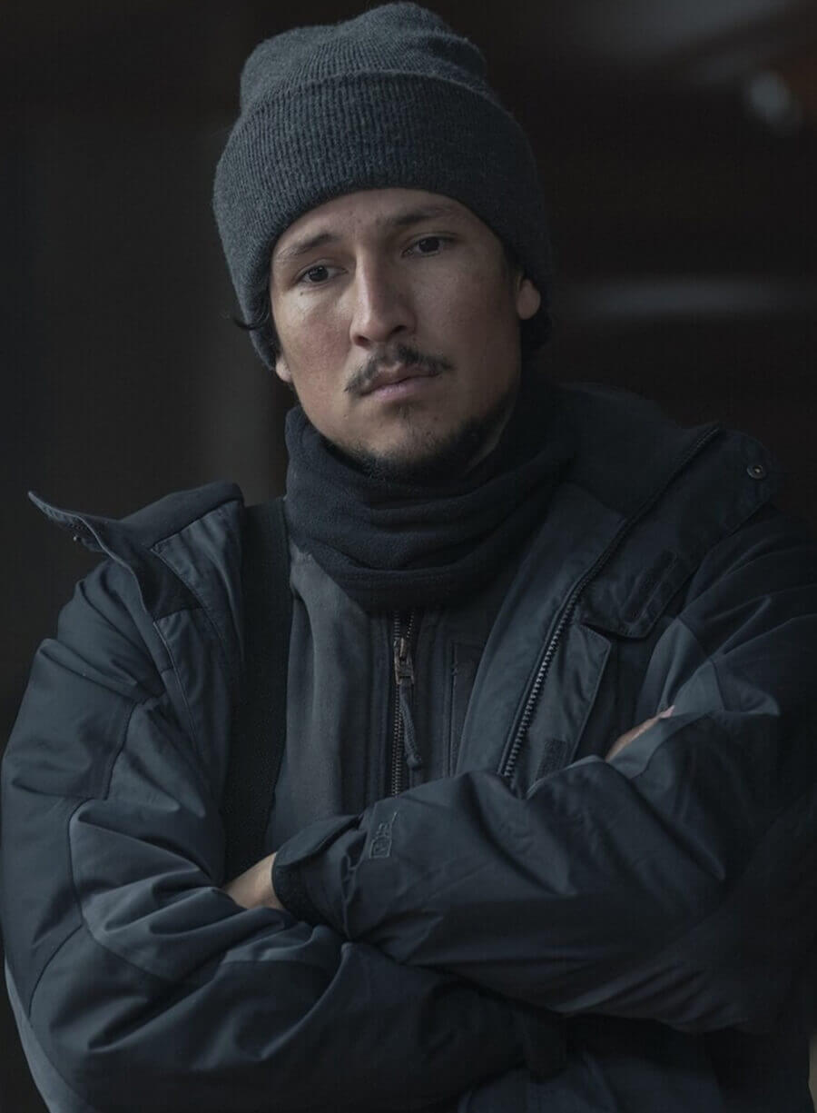 Harpoon Danny Ramirez Manny Alvarez Inspired Black Polyester Cotton Hooded Jacket - The Last of Us S02 Style