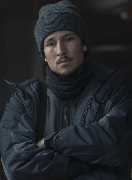 Harpoon Danny Ramirez Manny Alvarez Inspired Black Polyester Cotton Hooded Jacket - The Last of Us S02 Style