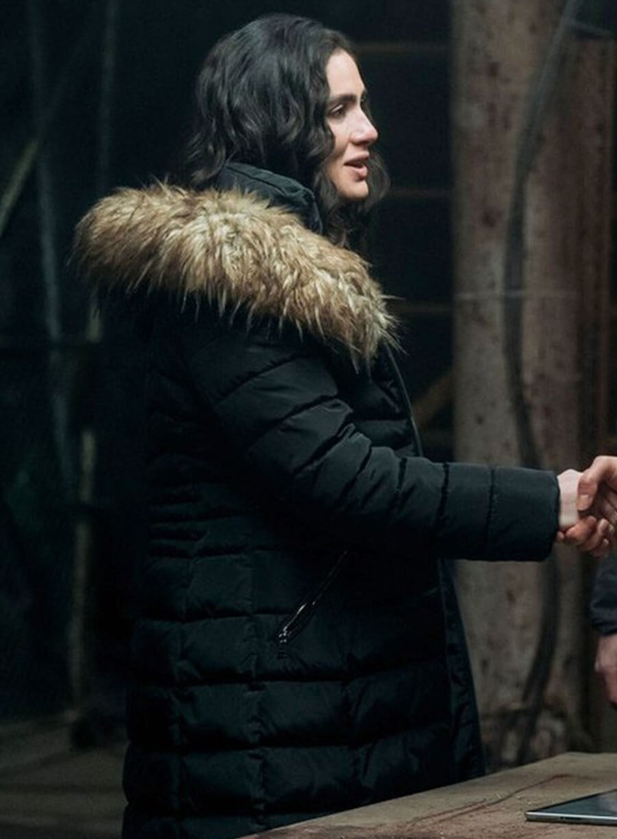 Harpoon Noor Inspired Black Hooded Jacket - The Night Agent S02 Style