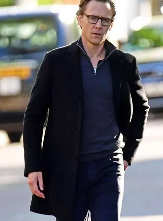 Harpoon Jonathan Pine Inspired Black Coat - The Night Manager Style