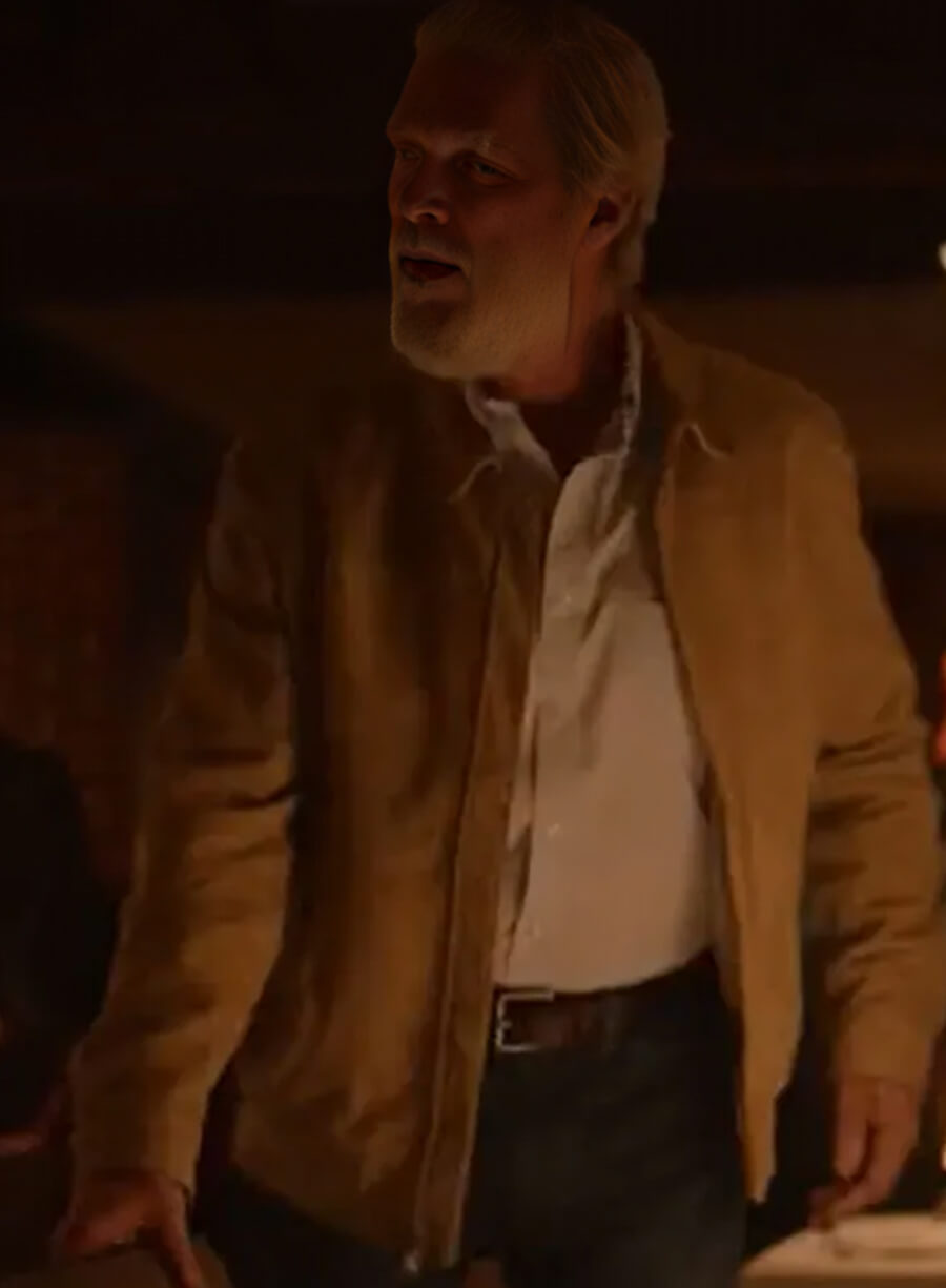 Harpoon Jeff Bridges Inspired Brown Suede Leather Leather Jacket - The Old Man Tv Series Style