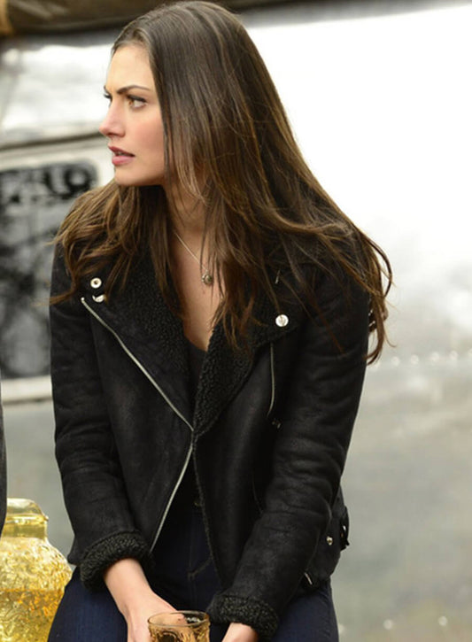 Harpoon Hayley Marshall Inspired Black Leather Jacket - The Originals Style