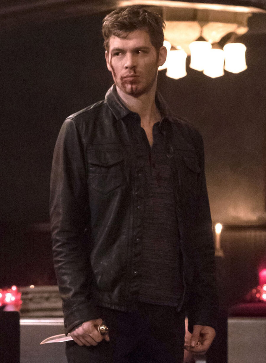 Harpoon Niklaus Mikaelson Inspired Black Leather Jacket - The Originals S02 Style