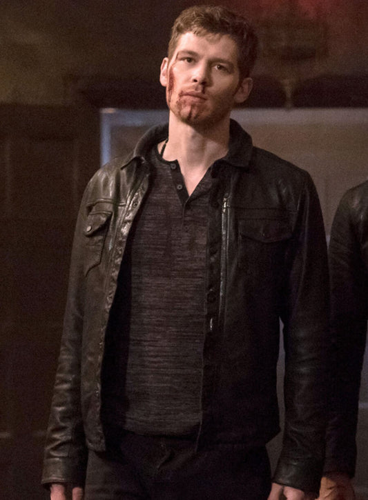 Harpoon Niklaus Mikaelson Inspired Black Leather Jacket - The Originals S02 Style