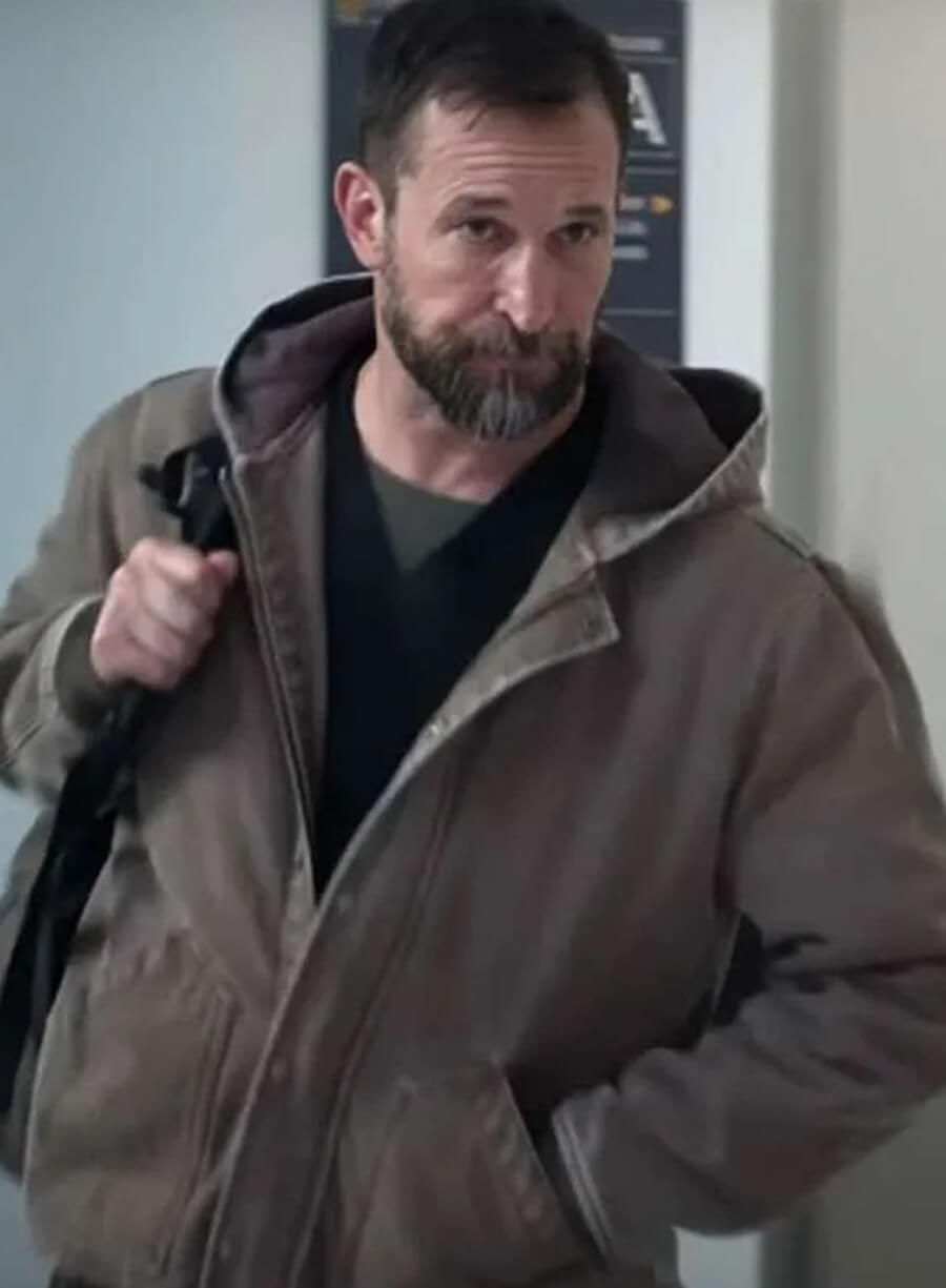 Harpoon Dr. Michael Robinavitch Inspired Brown Hooded Jacket - The Pitt Style