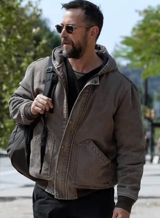 Harpoon Dr. Michael Robinavitch Inspired Brown Hooded Jacket - The Pitt Style