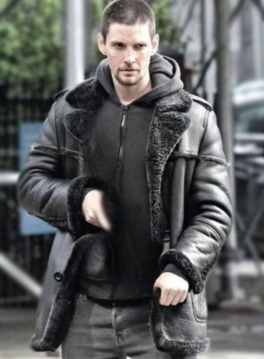 Harpoon Jigsaw Inspired Black Leather Jacket - The Punisher S02 Style