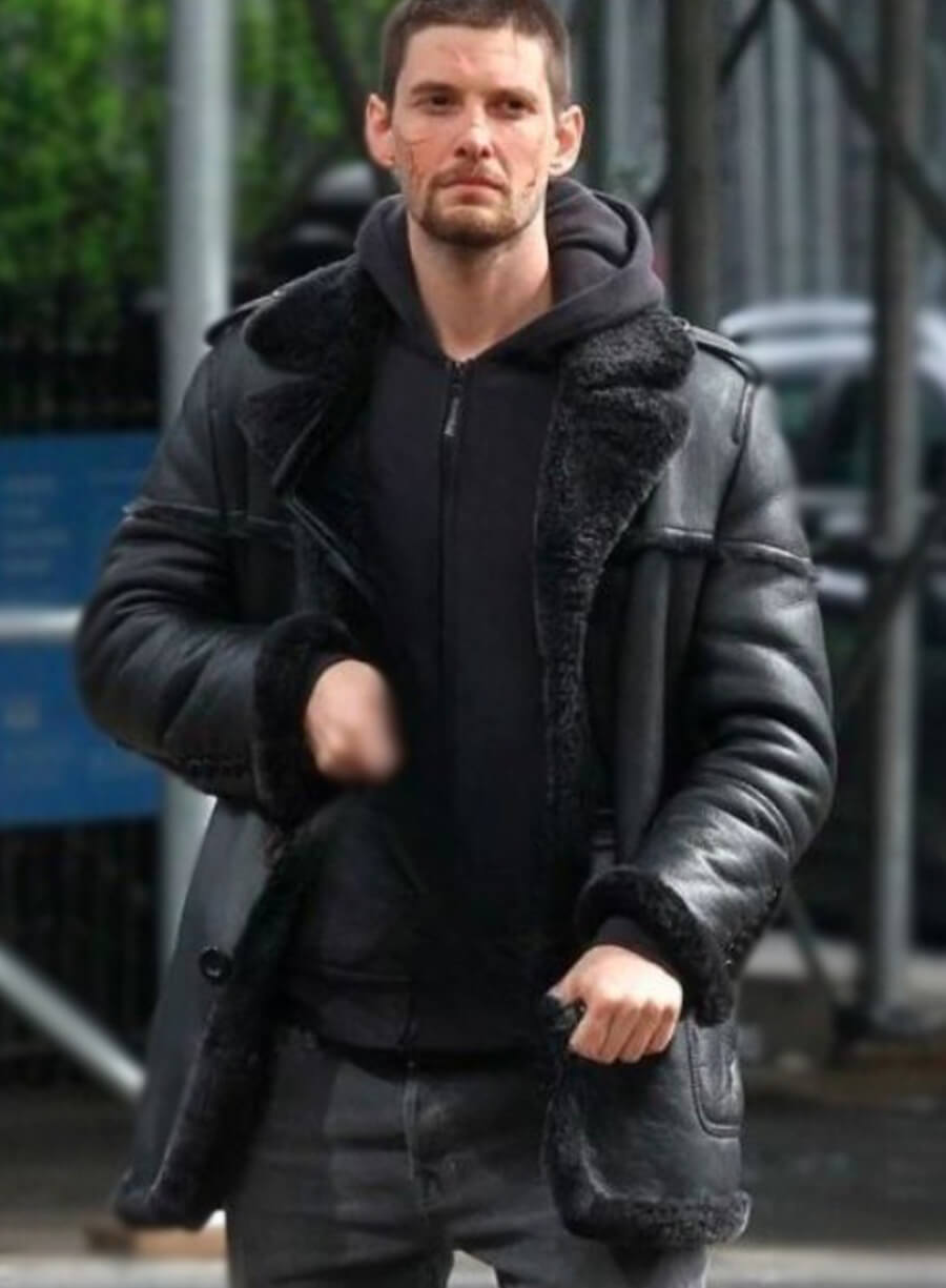 Harpoon Jigsaw Inspired Black Leather Jacket - The Punisher S02 Style