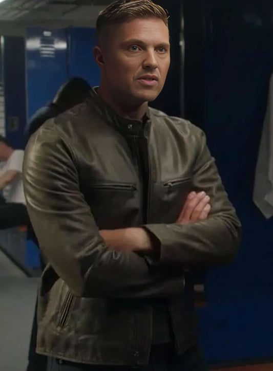 Harpoon Tim Bradford Inspired Black Leather Jacket - The Rookie S07 Style