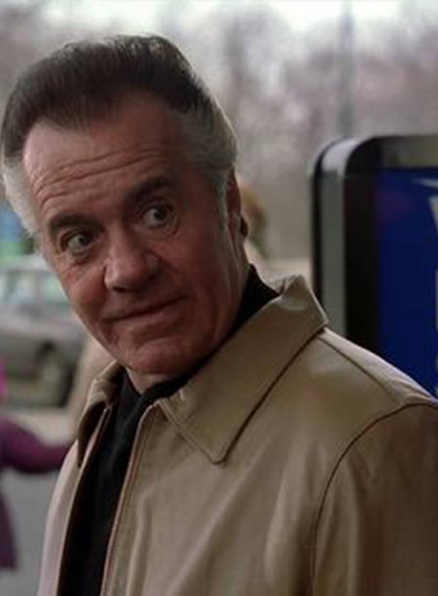 Harpoon Paulie Gualtieri Inspired Beige Leather Jacket - The Sopranos Style