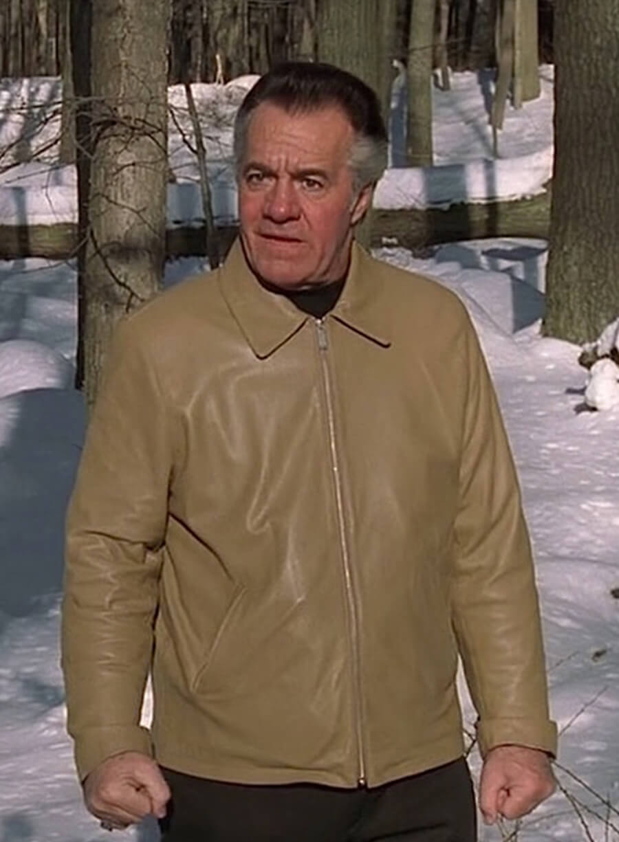 Harpoon Paulie Gualtieri Inspired Beige Leather Jacket - The Sopranos Style