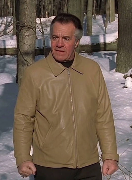 Harpoon Paulie Gualtieri Inspired Beige Leather Jacket - The Sopranos Style