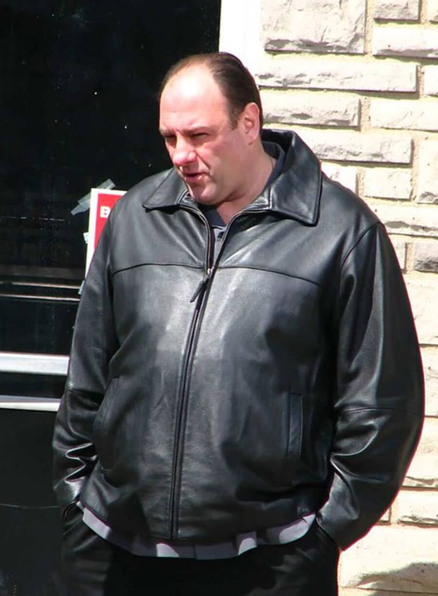 Harpoon Tony Soprano Inspired Black Real Leather Leather Jacket - The Sopranos Style