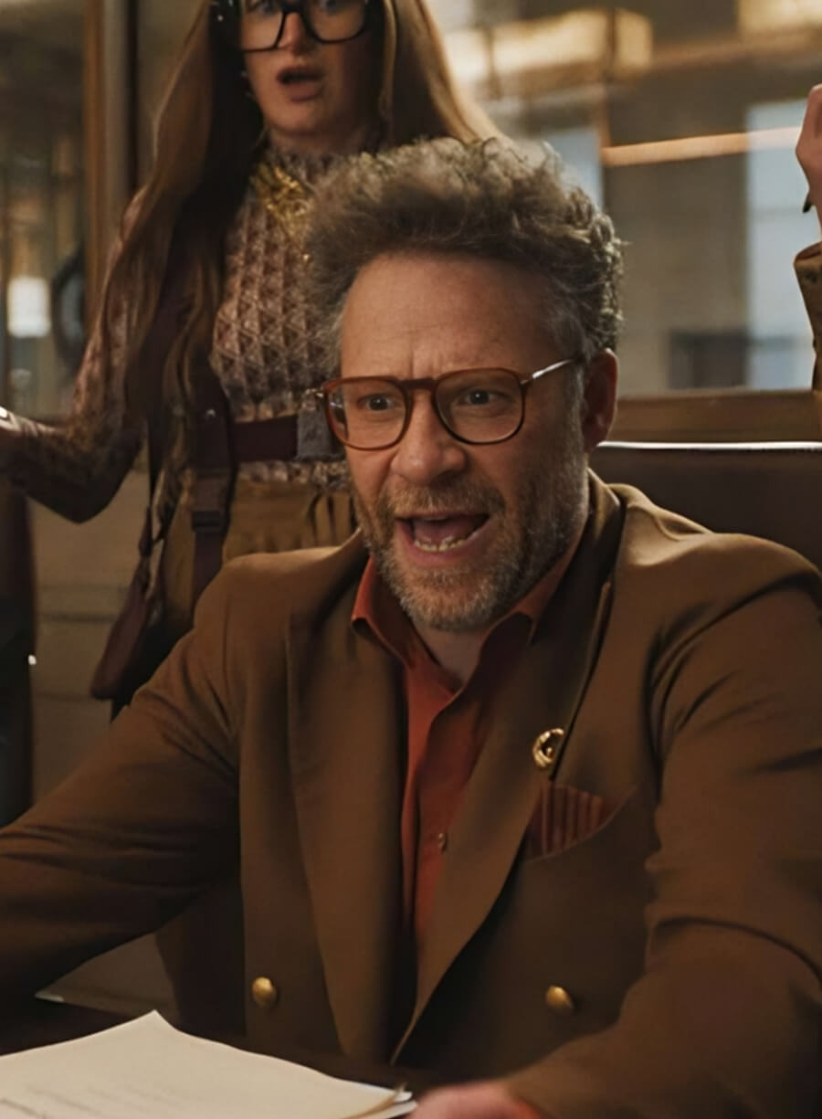 Harpoon Seth Rogen Inspired Brown Cotton Fabric Coat - The Studio Style