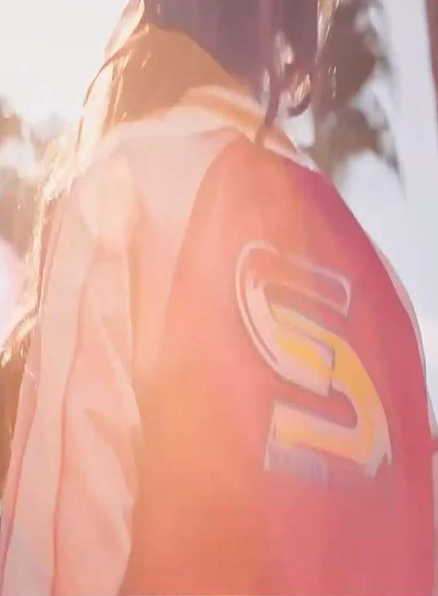 Harpoon Sue Inspired Pink Bomber Jacket - The Substance 2024 Style