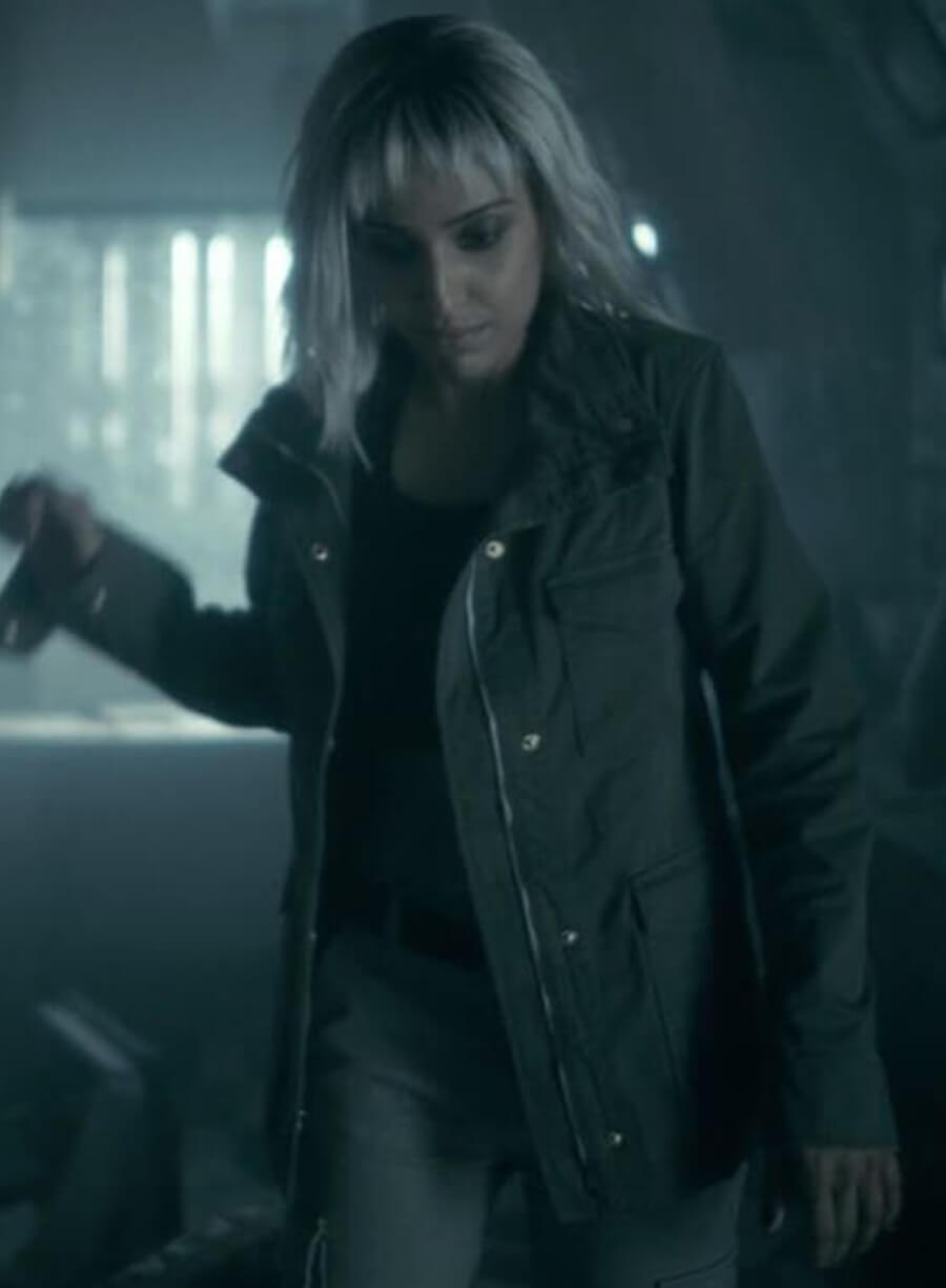 Harpoon Lila Pitts Inspired Gray Leather Jacket - The Umbrella Academy Style