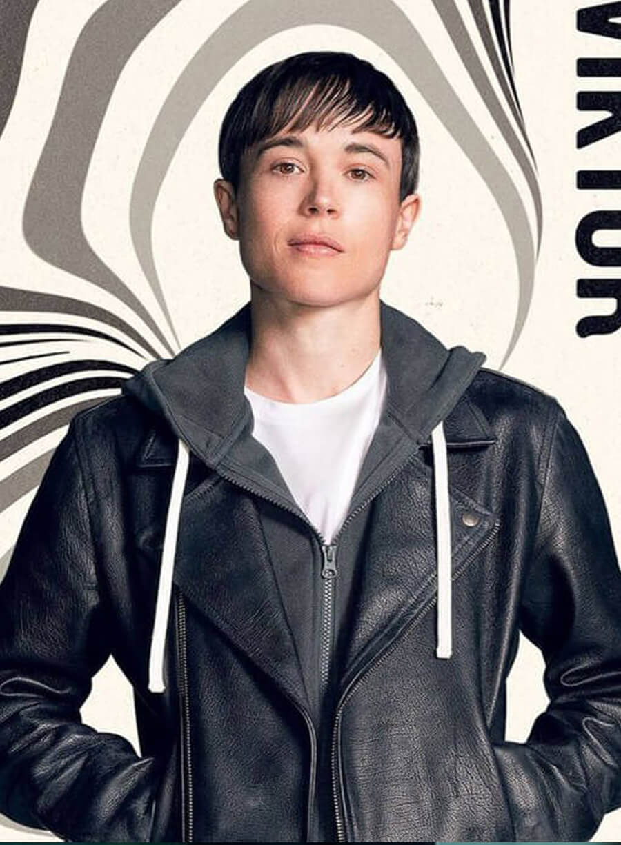 Harpoon Vanya Hargreeves Inspired Black Leather Jacket - The Umbrella Academy Style