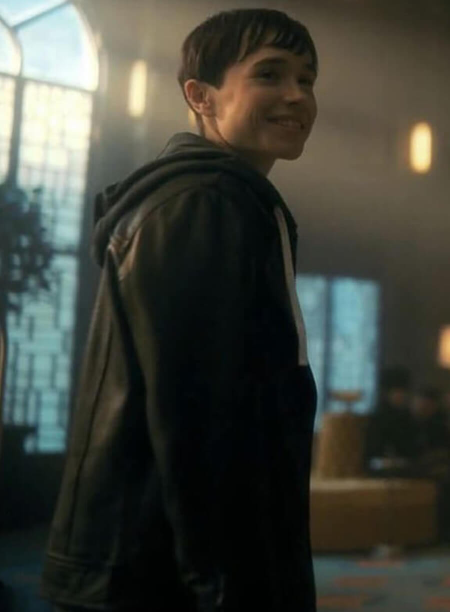 Harpoon Vanya Hargreeves Inspired Black Leather Jacket - The Umbrella Academy Style