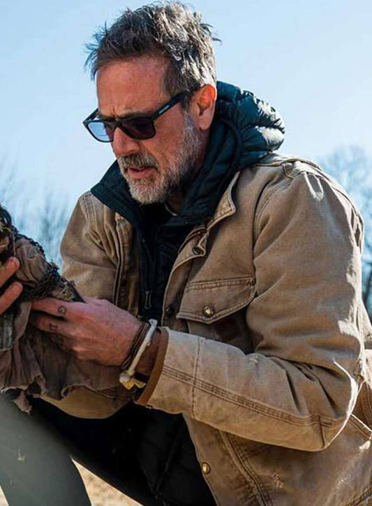 Harpoon Jeffrey Dean Morgan Inspired Brown Cotton Fabric Cotton Jacket - The Unholy Style