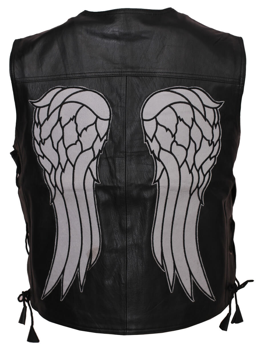 Harpoon Daryl Dixon Inspired Black Faux Leather / Real Leather Leather Jacket - The Walking Dead Style