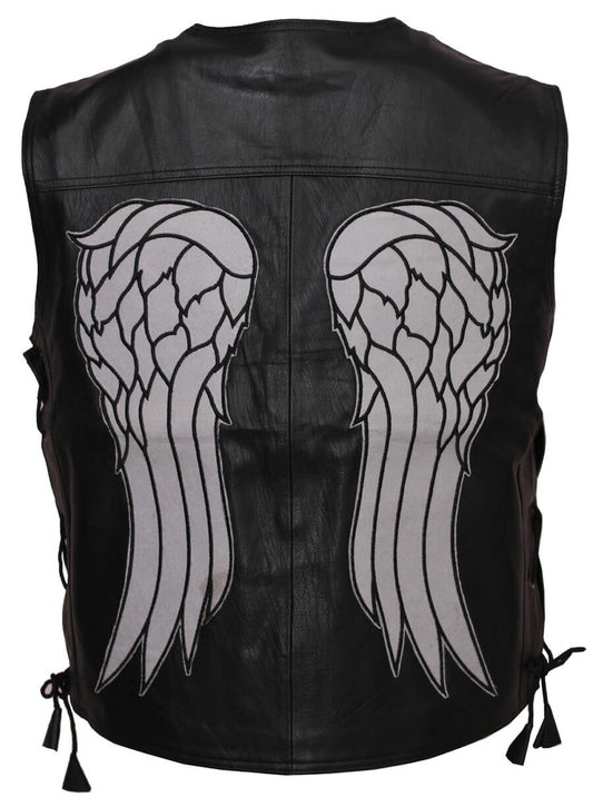 Harpoon Daryl Dixon Inspired Black Faux Leather / Real Leather Leather Jacket - The Walking Dead Style