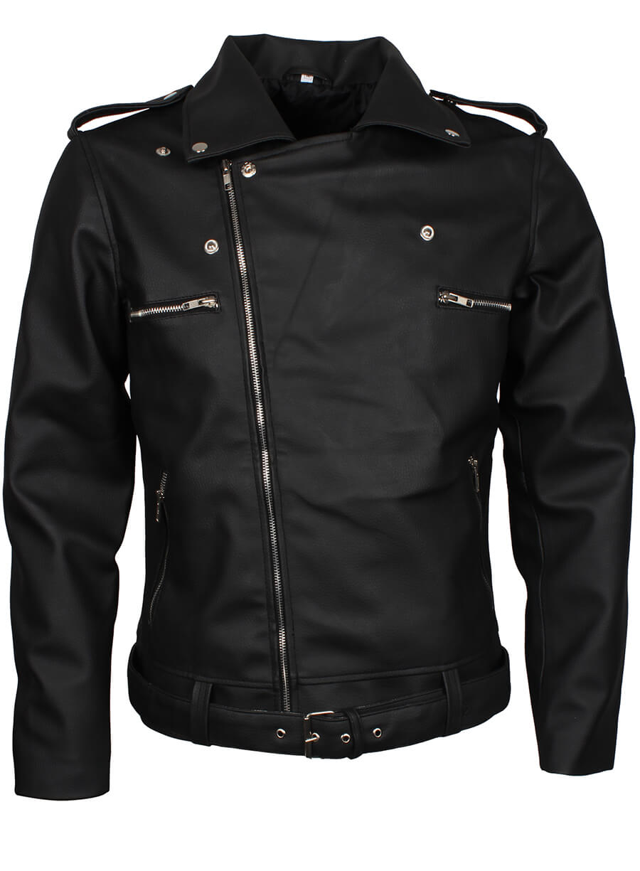 Harpoon The Walking Dead Negan Inspired Black Biker Jacket