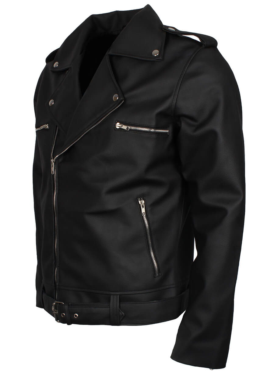 Harpoon The Walking Dead Negan Inspired Black Biker Jacket
