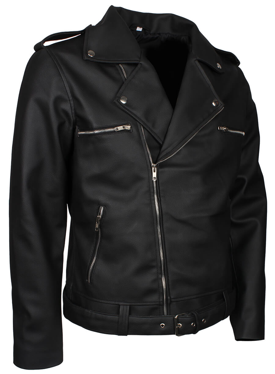 Harpoon The Walking Dead Negan Inspired Black Biker Jacket