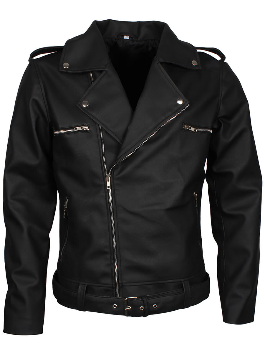 Harpoon The Walking Dead Negan Inspired Black Biker Jacket