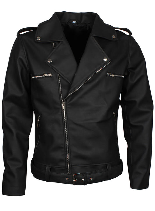 Harpoon The Walking Dead Negan Inspired Black Biker Jacket
