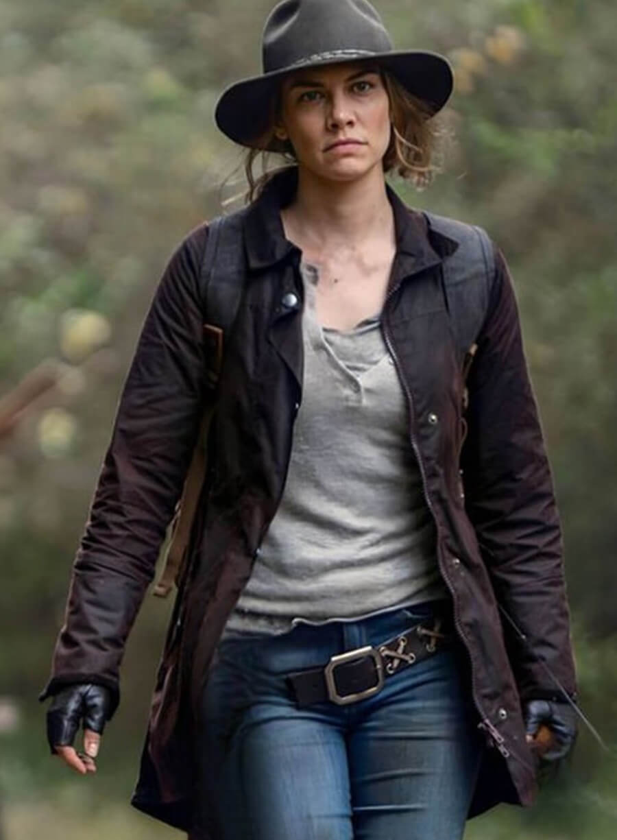 Harpoon Maggie Rhee Inspired Brown Cotton Jacket - The Walking Dead Series Style