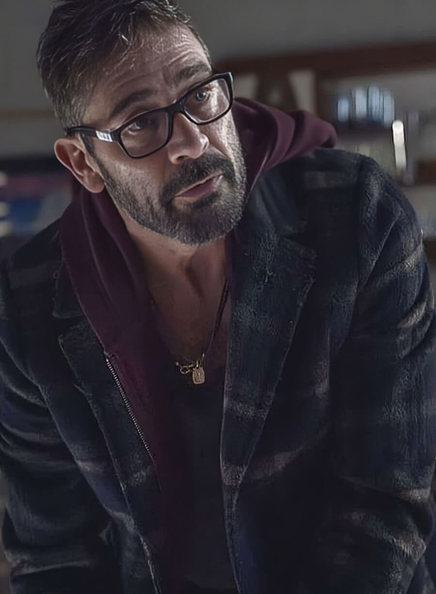 Harpoon Jeffrey Dean Morgan Inspired Black Wool Coat - The Walking Dead Style